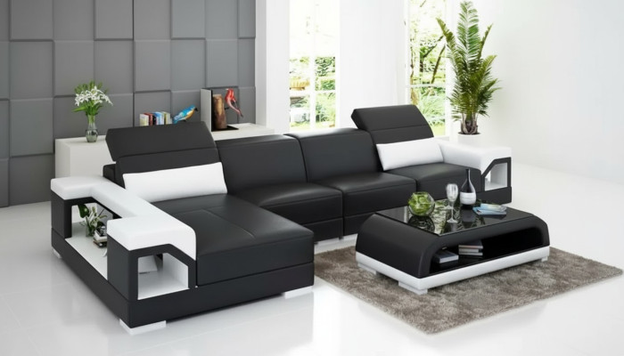 Ecksofa Polster Ecksofa Modernes LForm Couchtisch Sofa Wohnlandschaft 2tlg. Neu