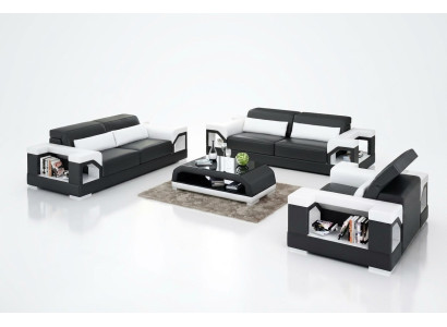 Couch Sofagarnitur 321 Sitzer Couchtisch Ledersofa Modernes Sofa Wohnlandschaft