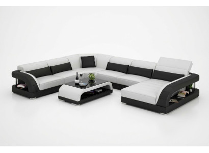 Design Ecksofa Wohnzimmer Möbel Moderne Eckcouch Lederpolster Couch