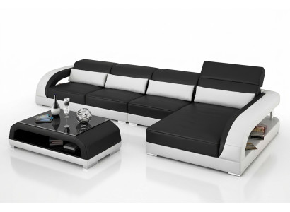 Design Eckcouch Ecksofa Wohnzimmer Moderne Lederpolster Couch Sofa