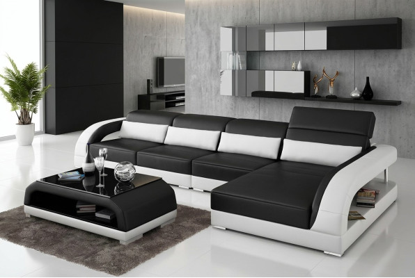 Lederpolster Design Ecksofa Eckcouch Couch Sofa L Form Wohnzimmer