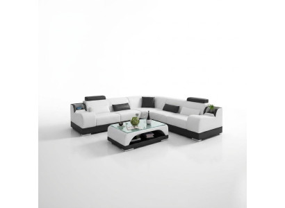 Ecksofa Moderne Eckcouch Design Wohnzimmer Möbel Lederpolster Couch