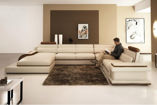 Moderne Wohnlandschaft Ecksofa Sofa Couch Polster Eckgarnitur 2tlg.