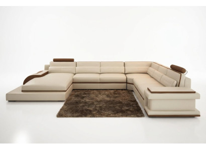 Moderne Wohnzimmer Design Ecksofa Möbel Eckcouch Lederpolster Couch