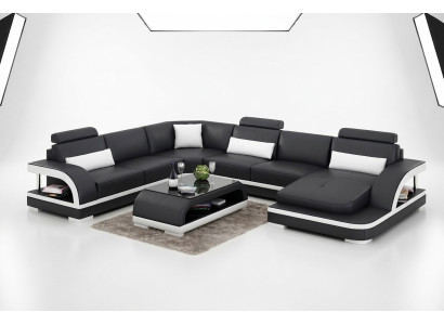 Design Ecksofa Wohnzimmer Deko Möbel Moderne Eckcouch Lederpolster Couch