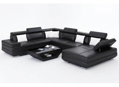 Ecksofa Wohnzimmer Design Moderne Eckcouch Lederpolster Couch Sofa