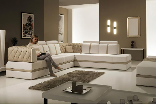 Ecksofa Ledersofa Design Sofa Ecksofa L Form Modernes Polster Wohnzimmer