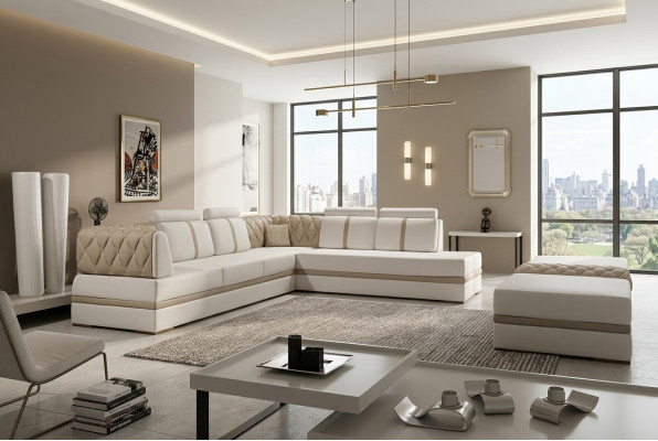 Ecksofa Ledersofa Design Sofa Ecksofa L Form Modernes Polster Wohnzimmer