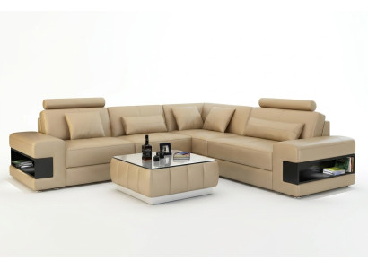 Ecksofa Eckcouch Design Wohnzimmer Möbel Lederpolster Couch Sofa