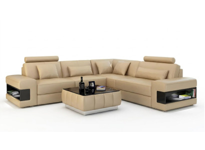 Design Ecksofa Deko Wohnzimmer Möbel Moderne Eckcouch Lederpolster Couch