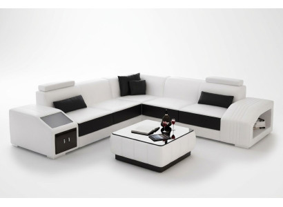 Design Ecksofa Wohnzimmer Eckcouch Lederpolster Couch Sofa L Form