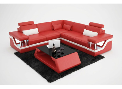 Eckcouch Design Ecksofa Wohnzimmer Möbel Lederpolster Couch Sofa
