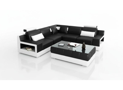 Sofa Ledersofa Ecksofa Polster Eckgarnitur Polster Couch Garnitur Wohnlandschaft