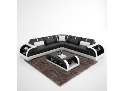 Design Sofa Möbel Eckcouch Ecksofa Wohnzimmer Lederpolster Couch