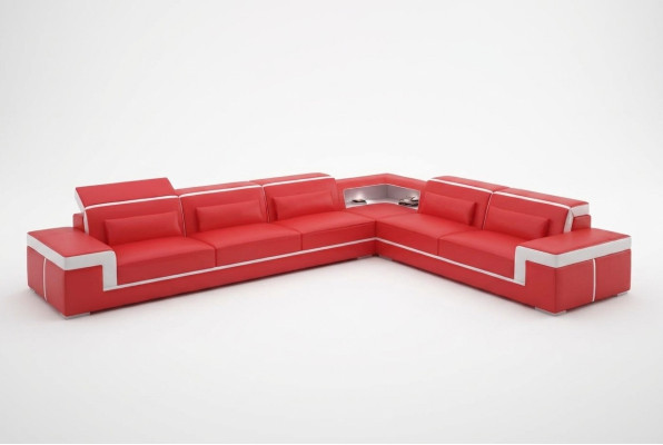 Lederpolster Design Ecksofa Wohnzimmer Eckcouch Couch Sofa L Form Wohnlandschaft