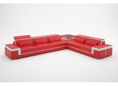 Lederpolster Design Ecksofa Wohnzimmer Eckcouch Couch Sofa L Form Wohnlandschaft