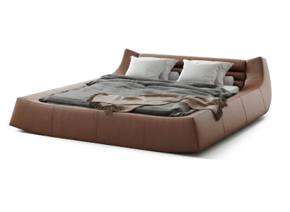 Designer Bett Doppel Betten Modernes Hotel Leder Stoff Doppelbett