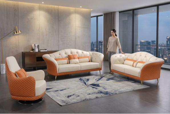 Exklusive Polster Designer Möbel 32 Sitzer Couch Garnitur 2tlg. Wohnlandschaft