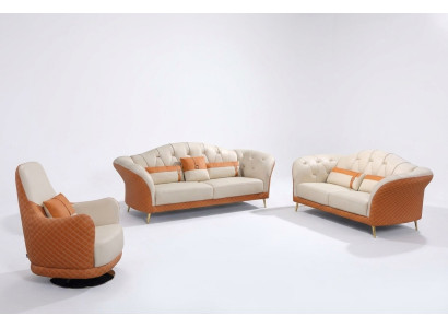 Exklusive Polster Designer Möbel 32 Sitzer Couch Garnitur 2tlg. Wohnlandschaft