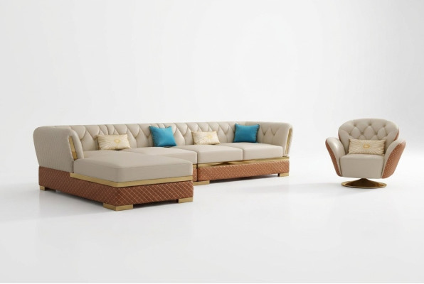 Sofa Garnitur Eckgarnitur Ledersofa Ecksofa Polster Polster Couch Wohnlandschaft