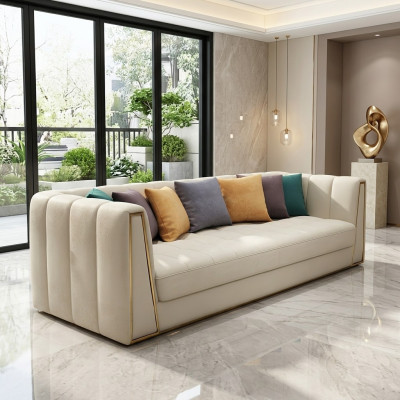 Dreisitzer Wohnlandschaft Modernes Sofa 3 Sitzer Ledersofa Designer