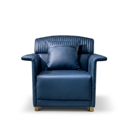 Klassischer Designer Leder Loung Club Polser Sessel Einsitzer Sofa Relax