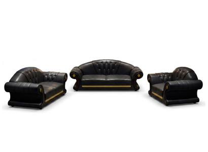 Chesterfield Sofagarnitur Komplett Set Sofa 6tlg Sitzpolster Beistelltisch Tisch