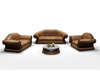 Chesterfield Sofa Couch Polster Couch 3er Couchen Deko Polster Leder Neu