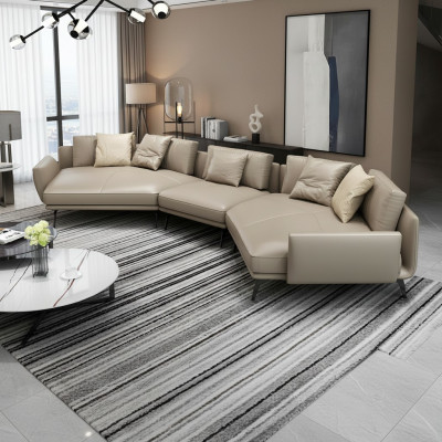 Modernes Sofa Ecksofa U-Form Polstermöbel Wohnzimmer Ledersofa Ecksofa