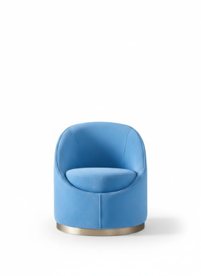 Blauer Design Hotel Lounge Club Sessel Polster Stühle Wohnzimmer