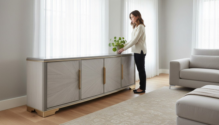 Luxus Design Kommode Anrichte Lowboard Dekorative Side Schrank Wohn Zimmer