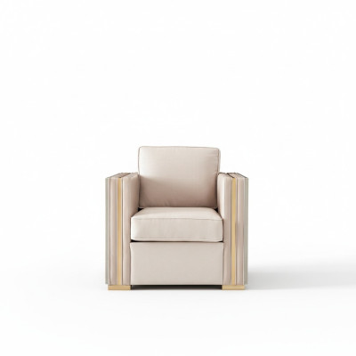 Designer Wohnzimmer Einrichtung Sessel Einsitzer Polster Sofa Couch