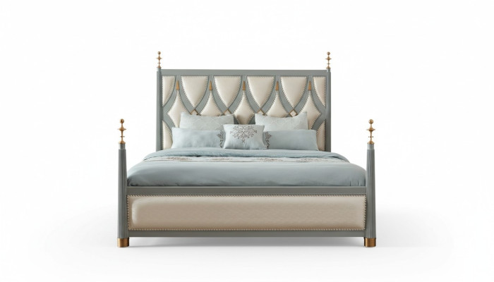 Luxus Möbel Schlafzimmer Hotel Betten Royal Gold Bett Holz Bett 180x200cm