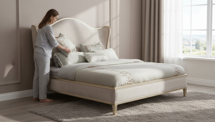 Design Textil Bett Luxus Polster Betten Deko Doppel Modernes Ehe 180x200