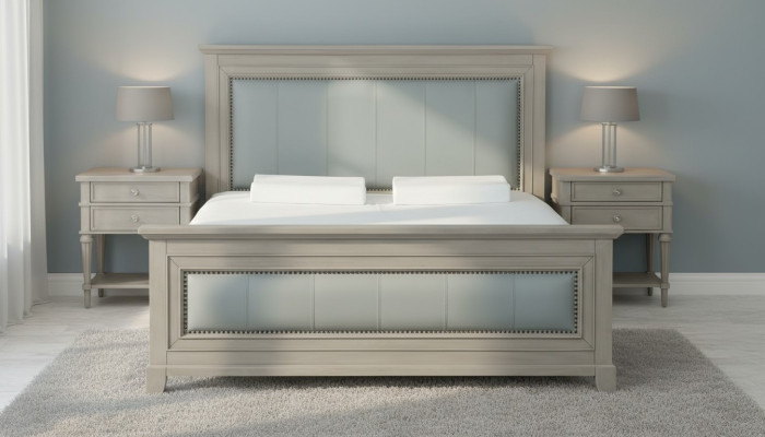 Doppelbett Schlafzimmer Hotel Ehe Luxus Bett 2x Nachttisch 3tlg. Set
