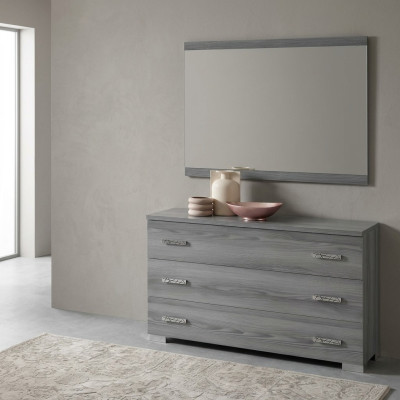 Kommode Spiegel Design Möbel Konsole Holz Schrank Garderobe Sideboard Anrichte