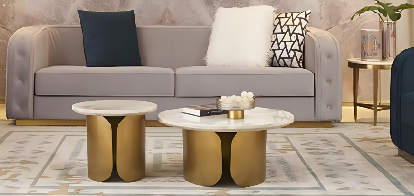 Couchtisch Set 2er Set Garnitur Couchtisch Tische Designer Rund 2tlg Kaffeetisch