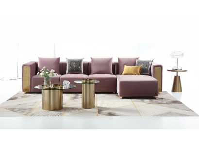 Ecksofa L Form Sofa Couch Design Couchen Polster Textil Modern Neu Eck Garnitur