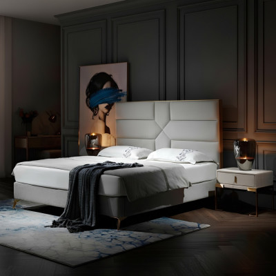 Doppelbett Bett Ehebett Design Luxus Samt Polsterbett Designbett Textil Betten
