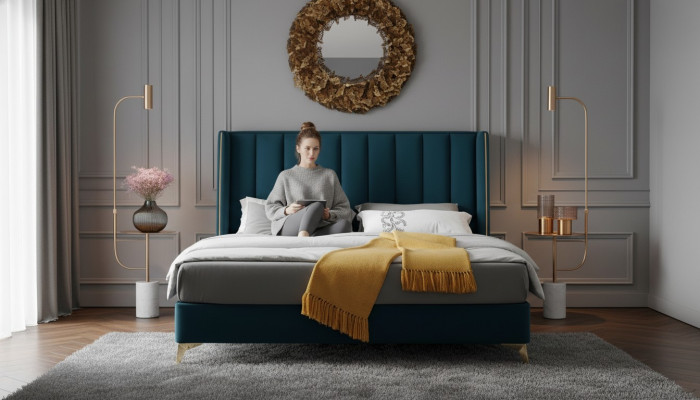 Luxus Design Bett Doppel Betten Schlazimmer Möbel Polsterbett Designbett Betten