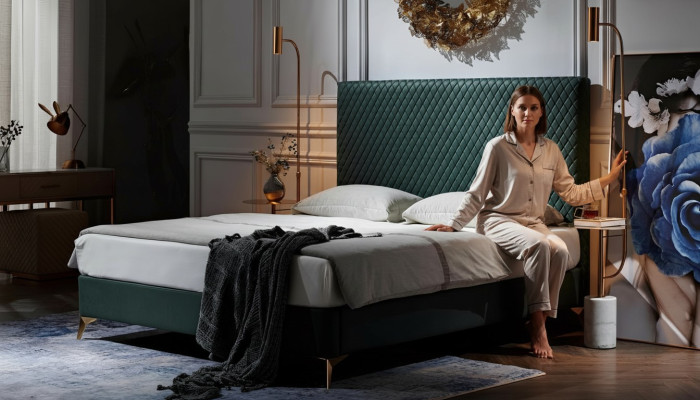 Bett Polster Design Luxus Doppel Betten Ehe Schlaf Zimmer Leder Hotel Bett Neu
