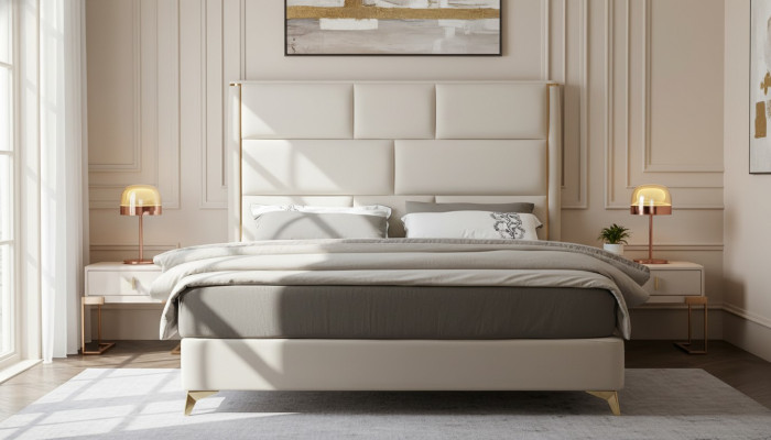 Luxus Schlafzimmer Bett Polster Design Doppel Hotel Betten Hotel Möbel Samt Neu