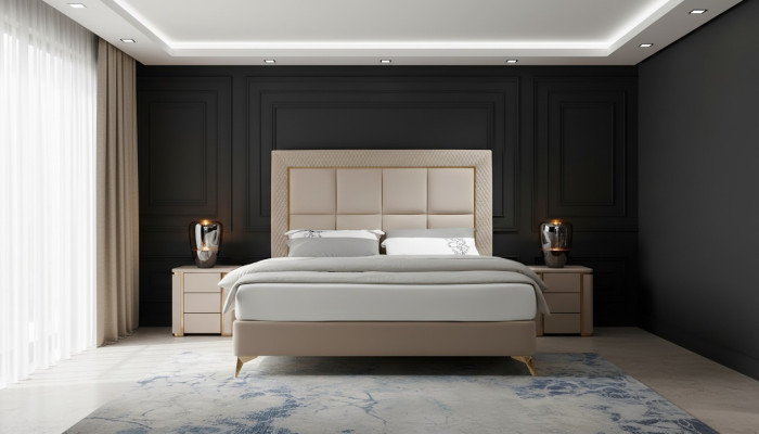 Design Luxus Doppel Hotel Betten Hotel Möbel Luxus Schlafzimmer Bett Polster Neu