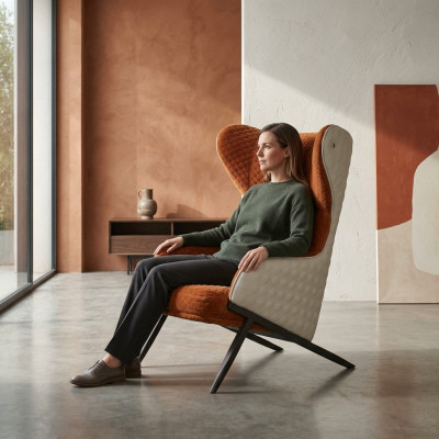 Luxus Design Möbel Stühle Moderner Design Sessel Deko Textil Wohnzimmer