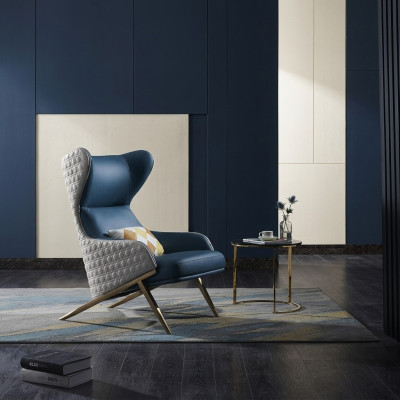 Luxus Design Möbel Moderner Design Sessel 74*90cm Leder Wohnzimmer