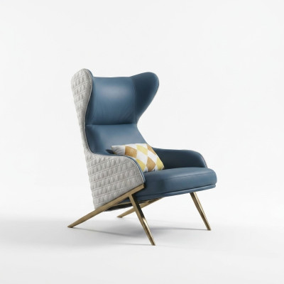 Luxus Design Möbel Moderner Design Sessel 74*90cm Leder Wohnzimmer