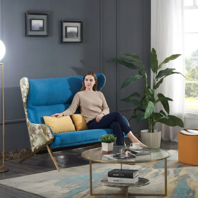 Sofa 2 Sitzer Design Sofas Polster Couchen Relax Textil Moderne Zweisitzer Neu
