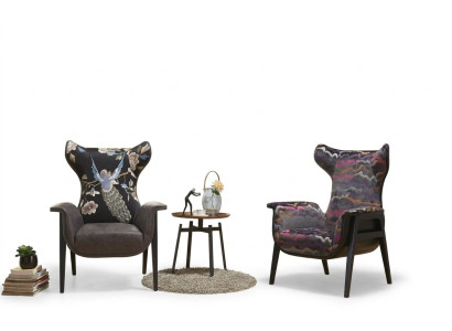Sessel Design Schlagen Relax Club Lounge Einsitzer Polster Stoff Textil