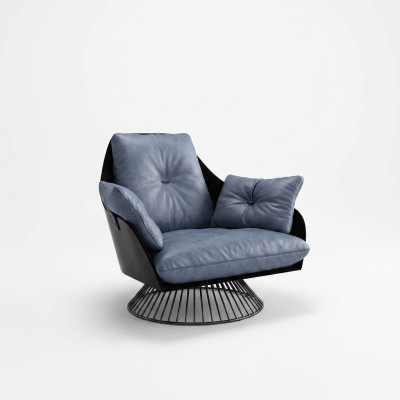 Luxus Sessel Möbel Wohnzimmer Einsitzer Sofa Couch Lounge Deko Club Hotel