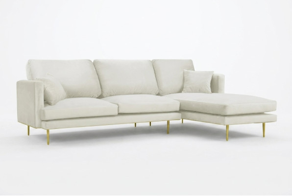 Eleganz in Weiß für Ihr exklusives Designer Sofa im luxuriösen L-Form Stil